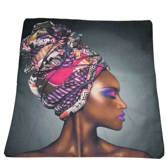 Unbranded 1 Pillowcase Cover Black Women Art African Handmade Zip Closure Home D - Picture 3 of 5